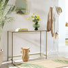 Narrow Console Table Modern Hallway Furniture Vintage Slim Metal Side Shelf