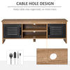 TV Stand Media Unit Cabinet w/ Open Drawers Wire Hole Entertainment Center