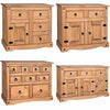 Corona 1 2 3 4 Door Drawer Mexican Solid Waxed Pine Living Room Furniture Unit