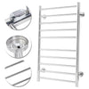 100W Bathroom Wall Electric Ladder Heated 10 Bars Towel Rail Warmer Radiator