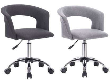 1x office chair desk chair adjustable linen roll stool swivel stool with armrest