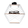 Wall shelf hexagon metal wood wall shelf home decoration dormitory storage shelf