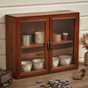 Vintage Wall Mounted Cupboard Wooden Storage Cabinet Rustic Display Shelf Unit