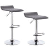 1/2x Bar Stools Kitchen Breakfast Gas Lift Chair Barstools PVC Leather Metall