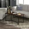 Simple Modern White Marble Effect Coffee Table High Gloss Furniture Living Room