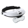 Perfect Headband With 2 LED Light Jeweler Magnifier Magnifying Glass Loupe