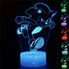 Sonic The Hedgehog 3D Night Light LED 7 Colours Touch Table Lamp Kids Gift NEW