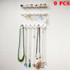 9x Jewelry Hanger Organizer Box Wall Bracket Necklace Bracelet Storage White