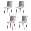 4 Pcs Fabric Dining Chairs Padded Metal Legs Kitchen Lounge Home Office UK Grey