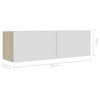 TV Cabinet TV Stand Unit Wall Mounted Floating Cupboard 2 Compartments Furniture