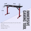 1.4m Racing Gaming Office Desk with Gamepad Holder Cup Holder Headphone Home