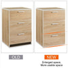 Modern Bedside Table Storage Nightstand Cabinet w/ 3 Drawers Bedroom Furniture