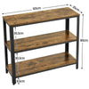 2-Tier Console Table Side Table w/ Drawer and Shelves Entryway Hallway Furniture