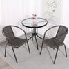 Outdoor Cafe Round Table Water Wave Table Garden Patio Furniture Set