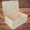 Wooden Memory Keepsake Storage Box with Lid-Clasp / Natural Decorative Wood