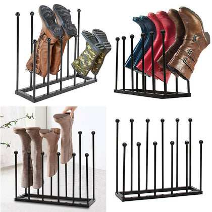 6 Pairs Wellington Boot Rack Shoe Storage Boots Hanger Dryer Holder Shelf Stand