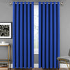 Thick Thermal Blackout Curtains Pair of Eyelet Ring Top Ready Made Curtain Panel