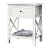 White Bedside Tables with Drawer Nightstand Cabinet InDoor Furniture Storage