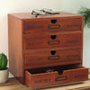 Retro Wall/Desktop Wooden Drawers Storage Cabinet Organiser Cosmetic Jewelry Box