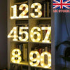 Large LED Light Up Numbers 22cm White 0-9 Wedding Birthday Party Xmas Night Lamp
