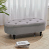 Velvet Upholstered Bench Bedroom Hallway Waiting Room Stool Window Seat Pouffe