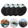 Pack of 4 Buckle Tie Down Lashing Strap Roof Rack Trailers Cargo 25mm X 5m Long