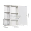 Bathroom Cabinet Cupboard Wall Mounted Storage with Mirror Single Door & Knob UK