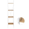 4 Tiers Ladder Shelf Storage Rack Metal Frame Display Stand Shelving Bookshelf