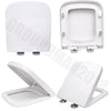 Luxury Bathroom Toilet Seat WC Heavy Duty White Soft Close Slow Top Hinges NEW