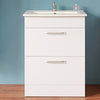 Modern Bathroom Vanity Unit with Basin Sink Storage Cabinet Furniture 600 White