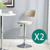 2X Rattan PU Bar Stools Breakfast Bar Chair Kitchen Stool Swivel Barstool