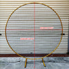 1.85M Round Gold Wedding Arch Backdrop Mesh Free Standing Flowers Balloon Frame