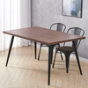 Industrial Dining Table Wooden Top Vintage Rustic Effect Metal Legs Dining Table