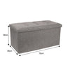 Fine Linen Folding Storage Ottoman Pouffe Seat Foot Stool Storage Box Bench UK