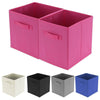 2/4/6/8Foldable Canvas Storage Folding Box Fabric Cube Cloth Basket Collapsible