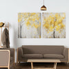 2Pcs 30x30cm Yellow Flower Trees Canvas Printing Art Picture Set Blossom