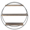 50cm Round 3 Tier Floating Shelves Wall Mount Book Display Decoration Shelf Rack