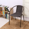 Brown Wicker Bistro Set Table and Chairs Indoor Outdoor Patio Garden Furniture