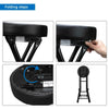Foldable Guitar Playing High Stool Footstool Black with Guitar Rack