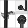 Heavy Duty Industrial Iron Pipe Rack Clothes Rail Wall Mounted Floating Bracket