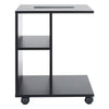 Mobile Sofa Side End Coffee C Shaped Table Laptop Stand Rolling Castors Storage