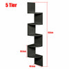 5 Tier Floating Wall Shelves Corner Shelf Storage Display Holder Bookcase Set UK