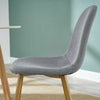 Set of 4 Dining Chairs Fabric Padded Seat Metal Legs Office Kitchen Lounge Chair