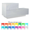 Nightstand Bedside Table Cabinet Chest High Gloss Front 2 Drawers RGB LED Light