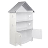 Kids Bookshelf Childrens Toy Storage Rack Unit w/ Shelves and Cupboard Organize