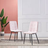Luxury Set of 4 Dining Chairs Velvet Seat Kitchen Restaurant Home Office Chair