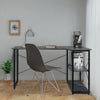 Corner Computer Desk L-shaped Work Study Table w/ Shelves Office Home MDF Metal