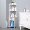 Waterproof Bathroom Corner Shelf Cabinet Toilet Papers Tall Storage Durable