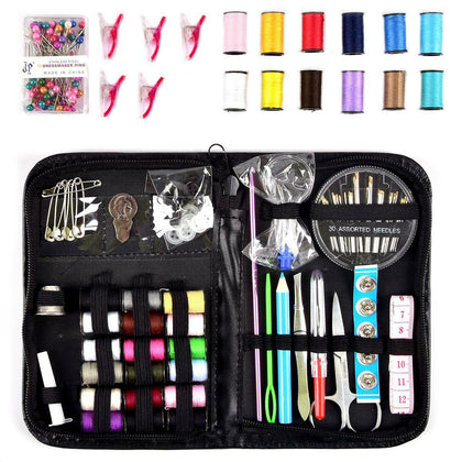 200 Piece Mini Sewing Kit Thread Scissor Tape Pins Thimble Needle Travel Home