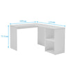 L-Shaped Home Office Desk Corner Computer Desk Black/White for Home Study Work